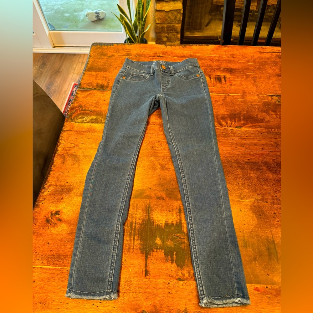 Girls mid rise Justice jeans